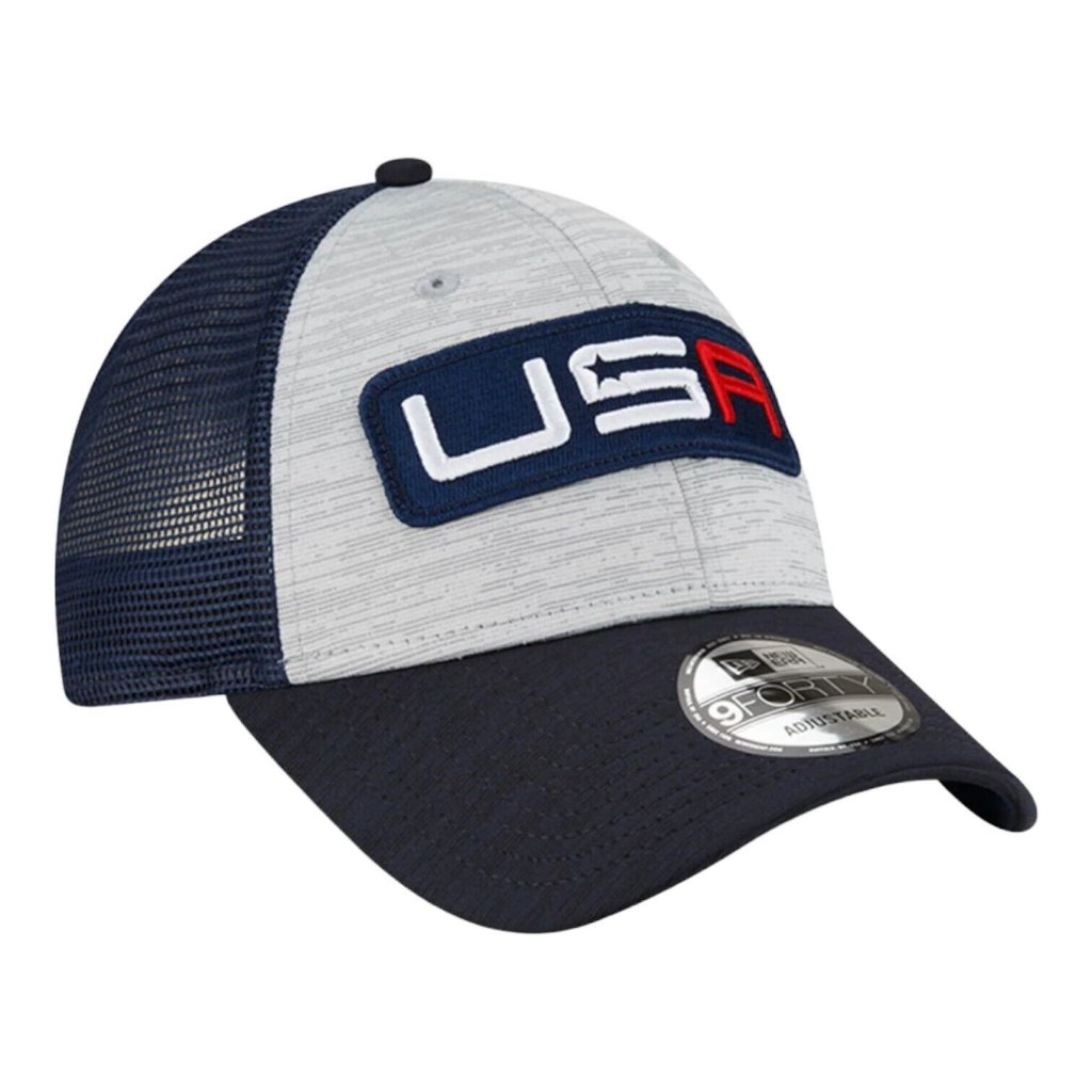 New Era 2023 Usa Ryder Cup 9forty Adjustable Snapback Hat Cap Navy  Gray
